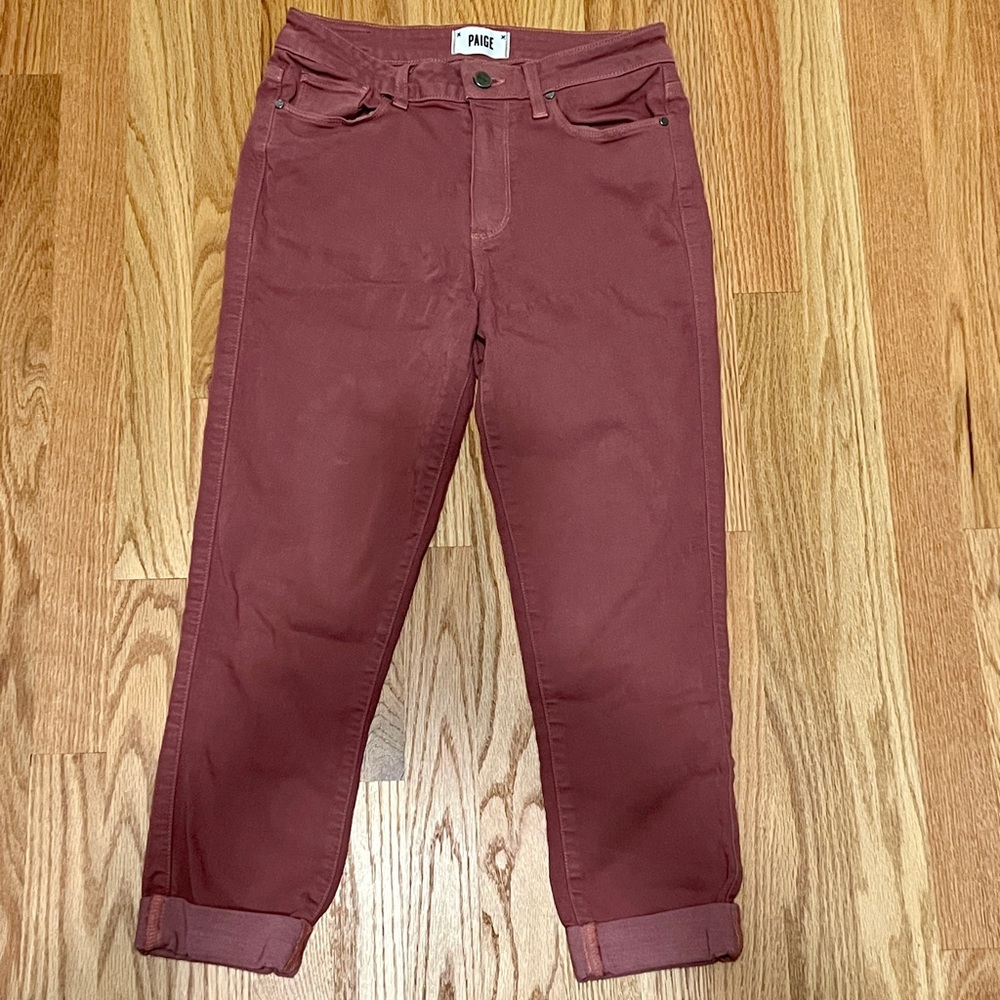 PAIGE Hoxton Ankle Cropped Jeans Dusty Rose 27